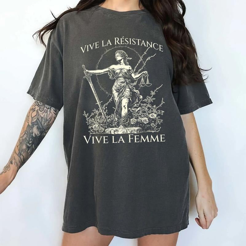 Vive La Resistance Comfort Colors Shirt Vive La Femme Human Rights Social Justice Outfits Feminist T-Shirts, Hoodie, Sweatshirt - T-Shirt, Sweatshirt, Hoodie