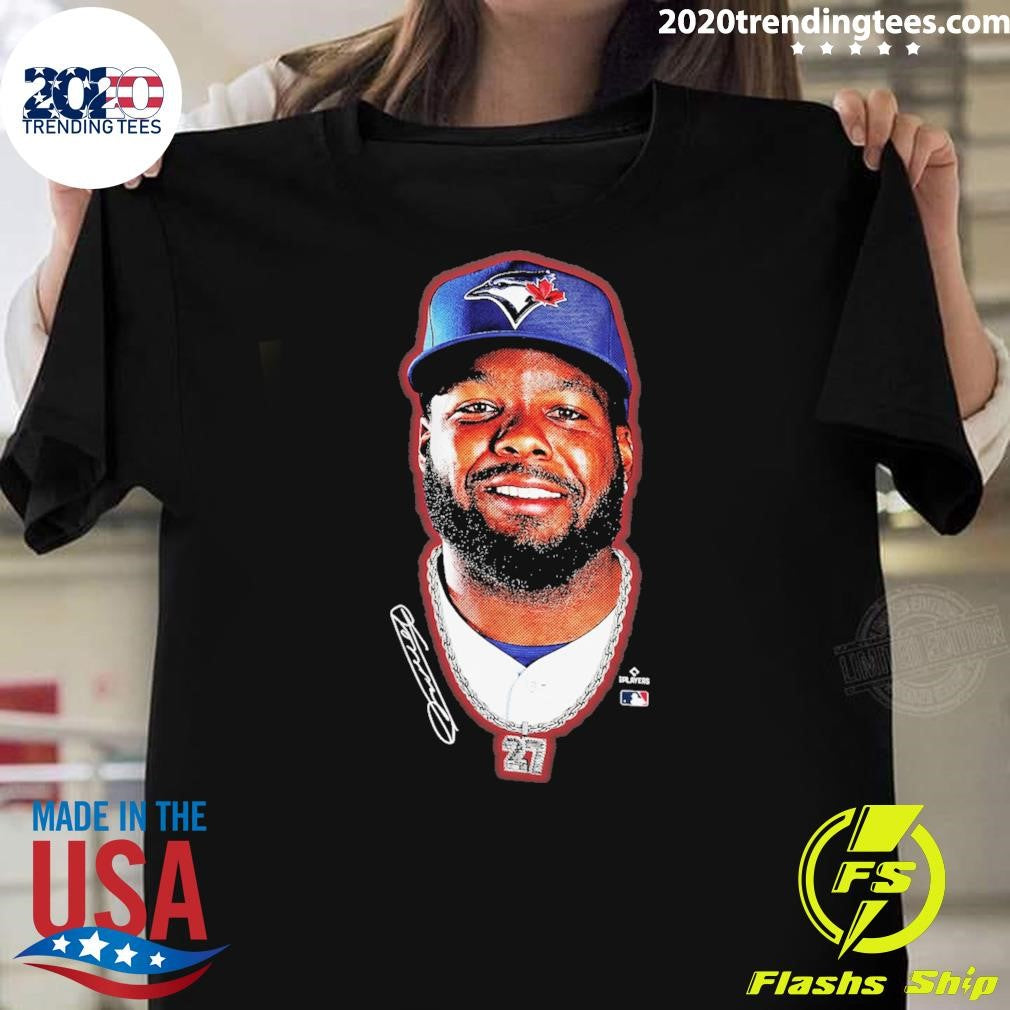Vladimir Guerrero Jr. Toronto Blue Jays Outerstuff Youth Headliner Signature Shirt Unisex T-shirt, Sweatshirt, Hoodie, Long Sleeve Tee - T-Shirt, Sweatshirt, Hoodie