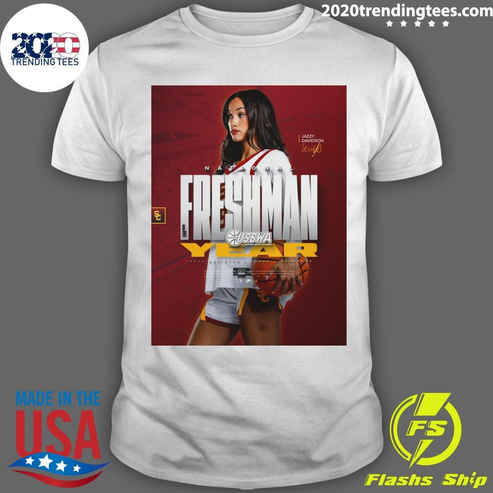 USC guard Jazzy Davidson has been named the 2025-26 USBWA Tamika Catchings National Freshman Player of the Year Shirt - T-Shirt, Sweatshirt, Hoodie