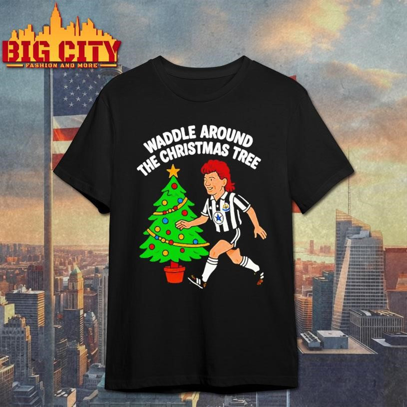 Waddle Around The Christmas Tree Newcastle Shirt Unisex T-shirt, Sweatshirt, Hoodie, Long Sleeve Tee - T-Shirt, Sweatshirt, Hoodie