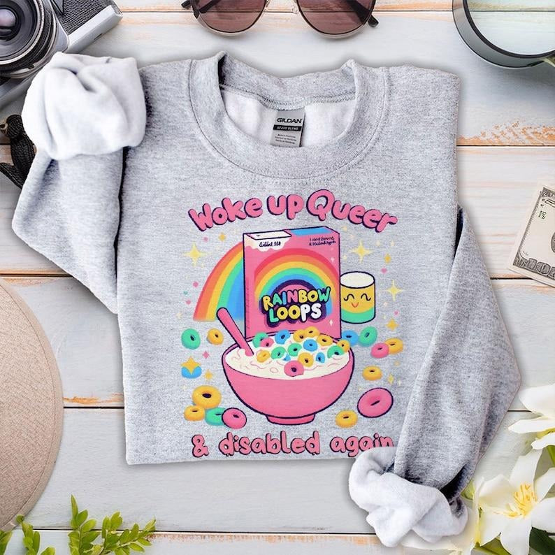 Wake Up Queer Pride Rainbow Loops & Funny LGBT Pride Month LGBT Rainbow Pride Queer Supportive Trans T-Shirts, Hoodie, Sweatshirt - T-Shirt, Sweatshirt, Hoodie