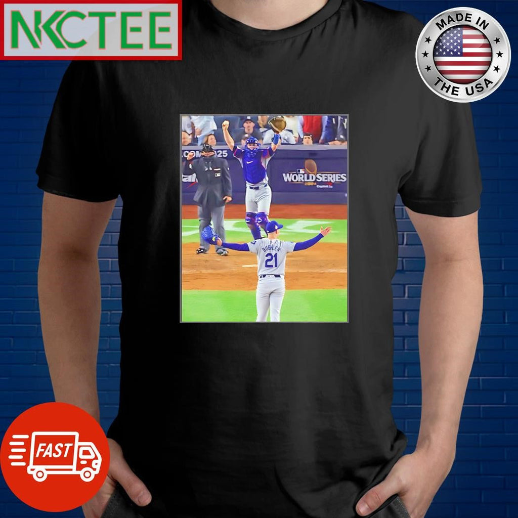 Walker Buehler and Will World Series Champions 2024 baseball photo shirt Unisex T-shirt, Sweatshirt, Hoodie, Long Sleeve Tee - T-Shirt, Sweatshirt, Hoodie