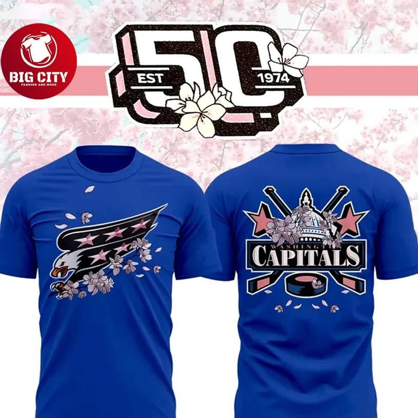 Washington Capitals 50th Anniversary 2025 Two Sided Shirt Unisex T-shirt, Sweatshirt, Hoodie, Long Sleeve Tee - T-Shirt, Sweatshirt, Hoodie