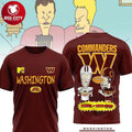 Washington Commanders Beavis And Butt-Head 2025 Two Sided Shirt Unisex T-shirt, Sweatshirt, Hoodie, Long Sleeve Tee - T-Shirt, Sweatshirt, Hoodie