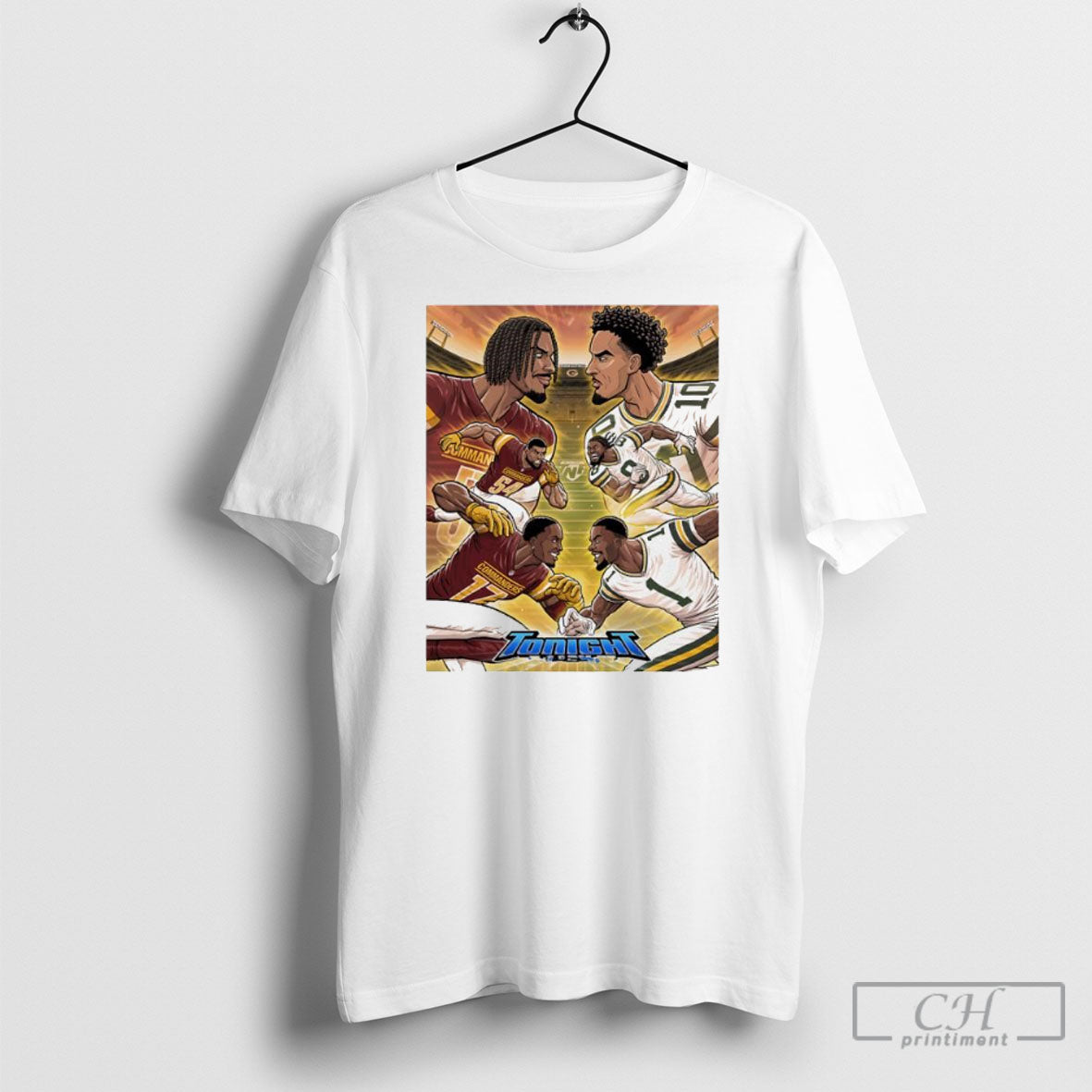 Washington Commanders Vs Green Bay Packers Gameday 2025 Comic Shirt Sweater Unisex T-shirt, Sweatshirt, Hoodie, Long Sleeve Tee - T-Shirt, Sweatshirt, Hoodie