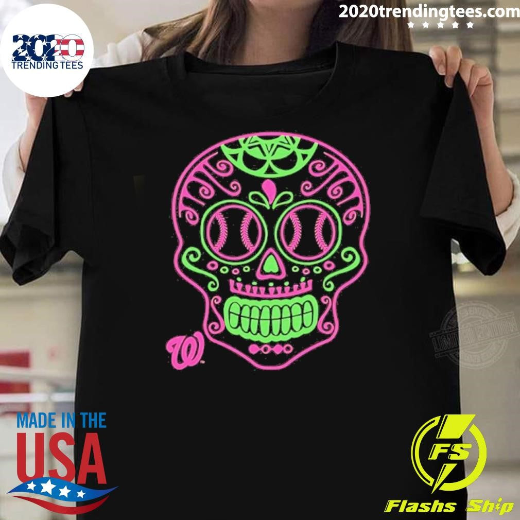 Washington Nationals Sugar Skull 2026 Shirt Unisex T-shirt, Sweatshirt, Hoodie, Long Sleeve Tee - T-Shirt, Sweatshirt, Hoodie