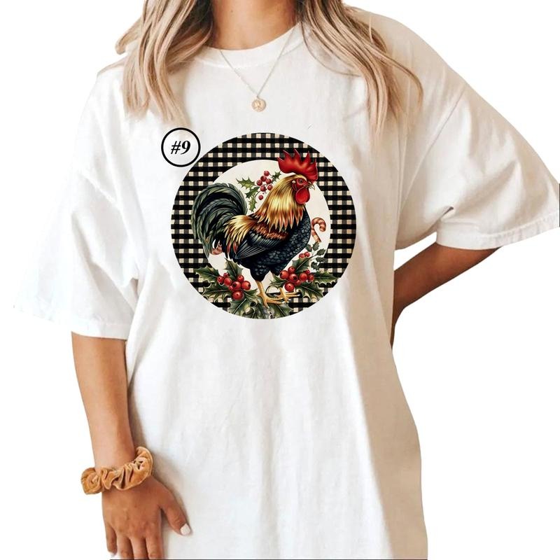 Watercolor Cute Rooster Farm Animals All #Ftn Cotton Top T-Shirts, Hoodie, Sweatshirt - T-Shirt, Sweatshirt, Hoodie