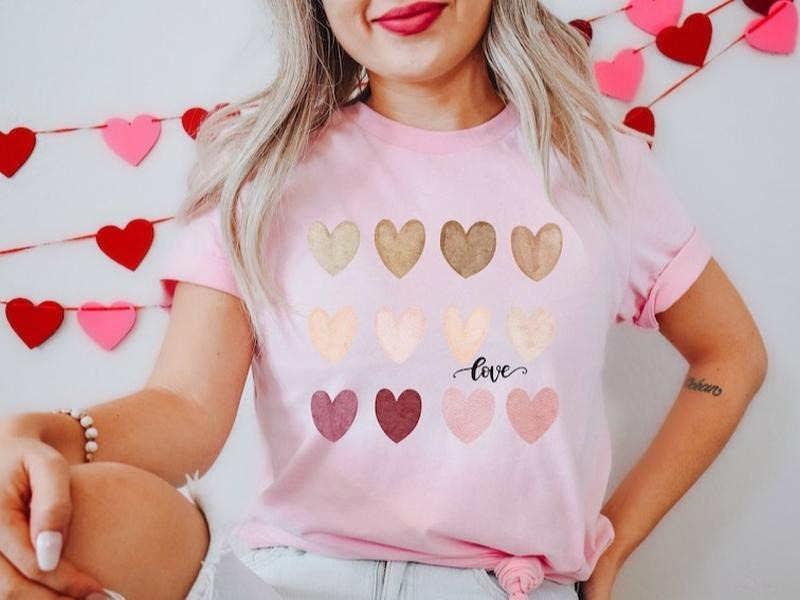 Watercolor Heart Shirt Heart Heart Shirt Shirt Heart Be Mine T-Shirts, Hoodie, Sweatshirt - T-Shirt, Sweatshirt, Hoodie