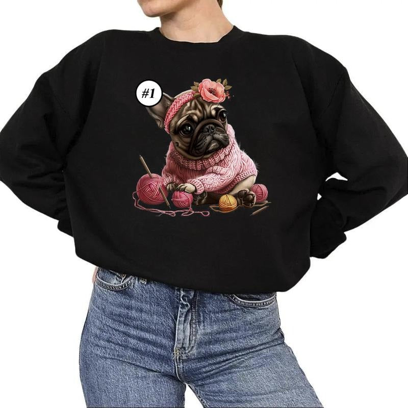 Watercolor Knitting Dog Funny Tropical Dog Summer Cute Hunting Season 4th July 1 Cotton Womenswear T-Shirts, Hoodie, Sweatshirt - T-Shirt, Sweatshirt, Hoodie