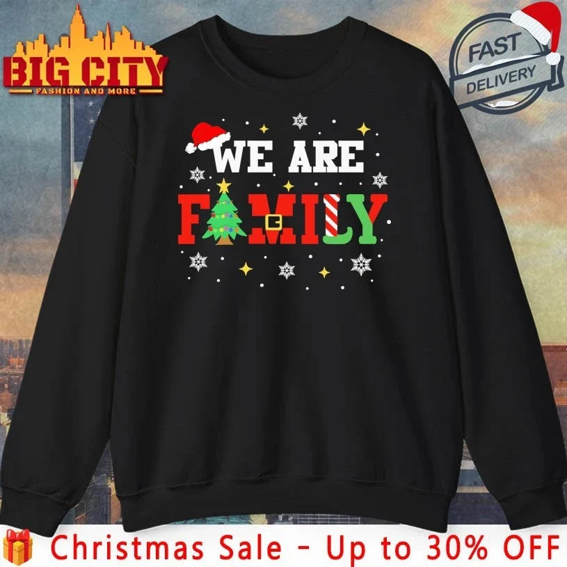 We Are Family Christmas Pajamas shirt Unisex T-shirt, Sweatshirt, Hoodie, Long Sleeve Tee - T-Shirt, Sweatshirt, Hoodie