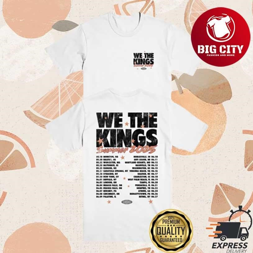 We The Kings Tour Date White Two Sided Shirt Unisex T-shirt, Sweatshirt, Hoodie, Long Sleeve Tee - T-Shirt, Sweatshirt, Hoodie