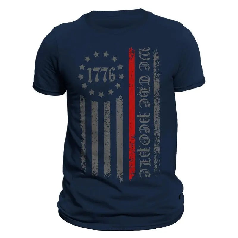 We People 1776 Thin Red Vertical Flag Firefighter Casual Classic T-Shirts, Hoodie, Sweatshirt - T-Shirt, Sweatshirt, Hoodie