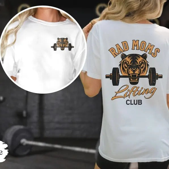 Weightlifting Mom Rad Moms Lifting Club Funny Gym Work Out Pump Cover Vintage Rad Mom Workout T-Shirts, Hoodie, Sweatshirt - T-Shirt, Sweatshirt, Hoodie