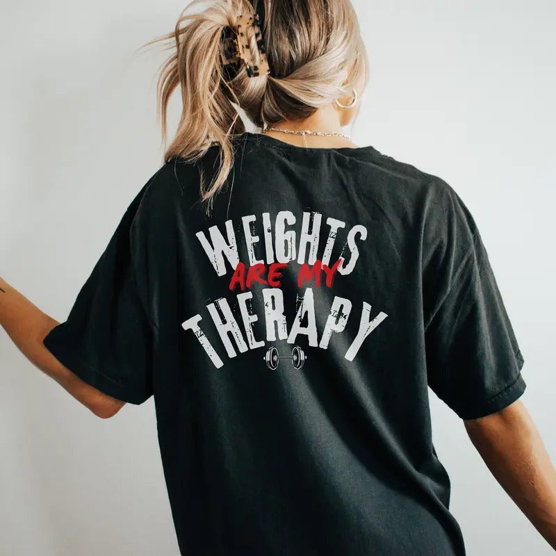 Weights Are My Therapy Gym Pump Cover S Muscle Mommy Weightlifter Girlfriend Gym Lover T-Shirts, Hoodie, Sweatshirt - T-Shirt, Sweatshirt, Hoodie