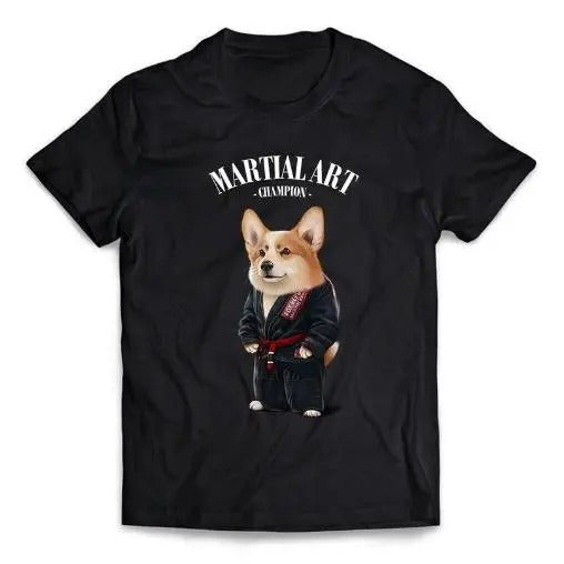 Welsh Corgi Dog Sensei Black Judogi Karate Martial Art Champion Made USA T-Shirts, Hoodie, Sweatshirt - T-Shirt, Sweatshirt, Hoodie