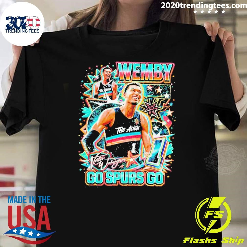Wemby The Alien 90s Vintage Bootleg Go Spurs Go Shirt Unisex T-shirt, Sweatshirt, Hoodie, Long Sleeve Tee - T-Shirt, Sweatshirt, Hoodie
