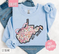 West Virginia Floral Bow Gildan Cute State Coquette T-Shirts, Hoodie, Sweatshirt - T-Shirt, Sweatshirt, Hoodie