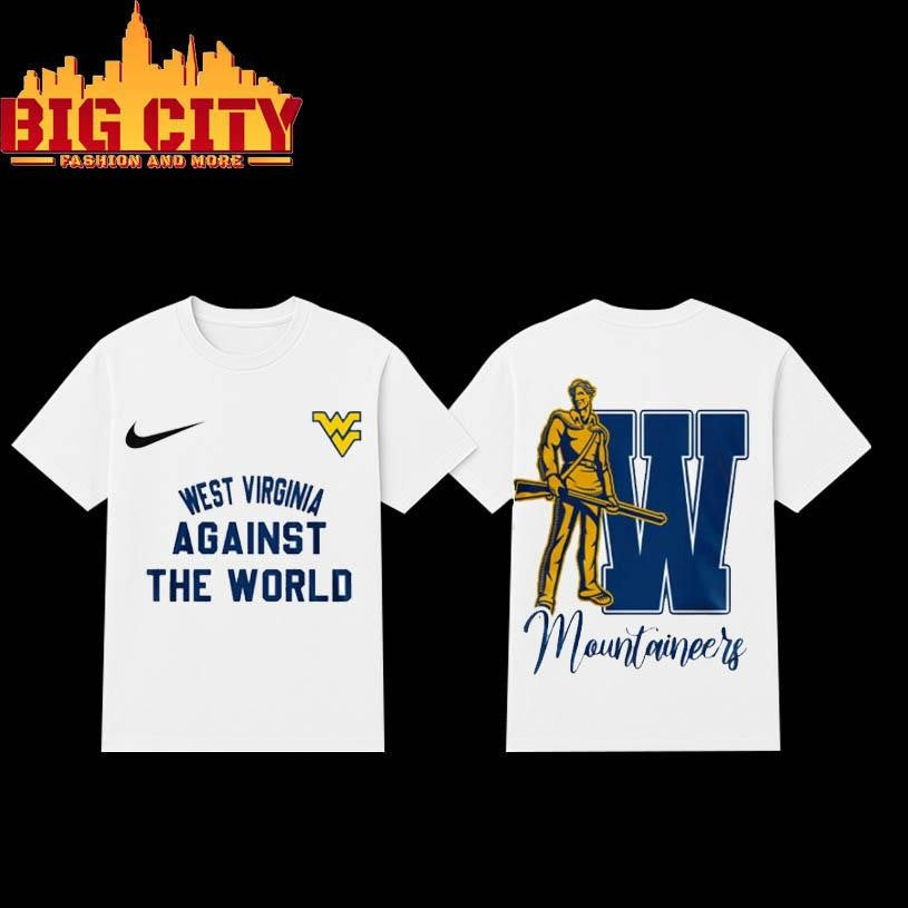 West Virginia Mountaineers x My Team Against The World Two Sided Shirt Unisex T-shirt, Sweatshirt, Hoodie, Long Sleeve Tee - T-Shirt, Sweatshirt, Hoodie