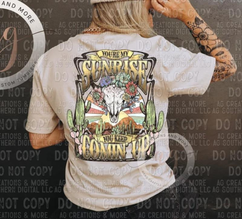 Western Boho Skull Youre My Sunrise Desert Sunset Shirt Pocket Western T-Shirts, Hoodie, Sweatshirt - T-Shirt, Sweatshirt, Hoodie
