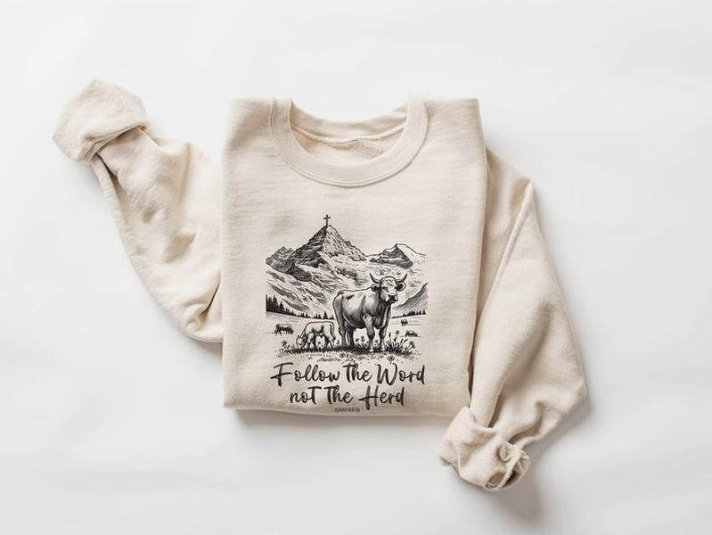Western Christian Follow Word Not Herd Shirt Isaiah 8:11 13 Shirt Bible Verse Shirt Christian Faith Shirt Jesus T-Shirts, Hoodie, Sweatshirt - T-Shirt, Sweatshirt, Hoodie