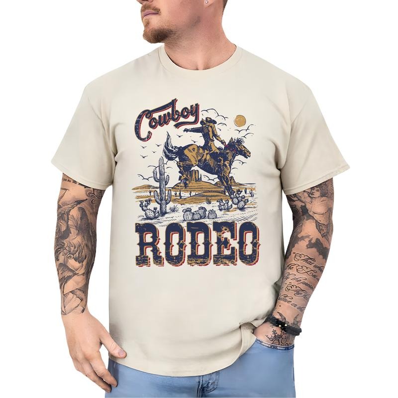Western Cowboy Vintage Retro Cowboy Rodeo Shirt Vintage 90s Western Shirt Cowboy Shirt Rodeo Wild West Cool Shirt Cowgirl Casual Tops Menswear Comfort Cotton Relaxed Fit Chic T-Shirts, Hoodie, Sweatshirt - T-Shirt, Sweatshirt, Hoodie