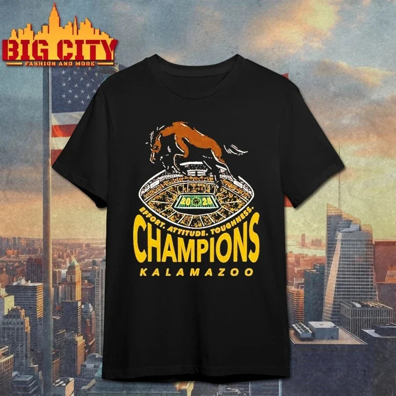 Western Michigan Broncos 2025 Champions Kalamazoo shirt Unisex T-shirt, Sweatshirt, Hoodie, Long Sleeve Tee - T-Shirt, Sweatshirt, Hoodie