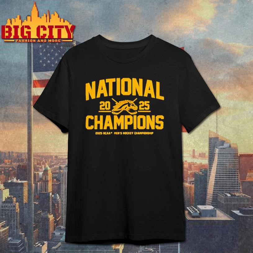 Western Michigan NCAA Mens Hockey National Champions 2025 shirt Unisex T-shirt, Sweatshirt, Hoodie, Long Sleeve Tee - T-Shirt, Sweatshirt, Hoodie