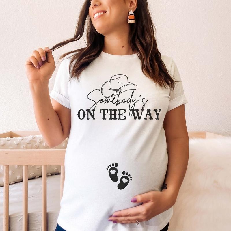 Western Pregnancy Announcement Shirt Country Baby Shower Wild West Gender Reveal Boho Maternity Western Shirt T-Shirts, Hoodie, Sweatshirt - T-Shirt, Sweatshirt, Hoodie