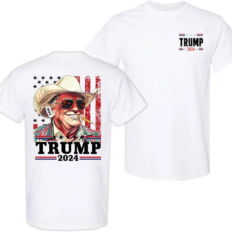 Western Trump Cowboy You Missed Flag Shirt Make America Great Again Election 2024 Trump Supporters Full Colors Full Sizes T-Shirts, Hoodie, Sweatshirt - T-Shirt, Sweatshirt, Hoodie