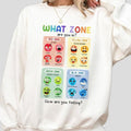 What Zone Are You Mental Healthy Shirts Her Shirt Zones Regulation Calm Down Feeling Shirts School Counselor Shirt Tops Teacher Shirt Teacher Back School T-Shirts, Hoodie, Sweatshirt - T-Shirt, Sweatshirt, Hoodie