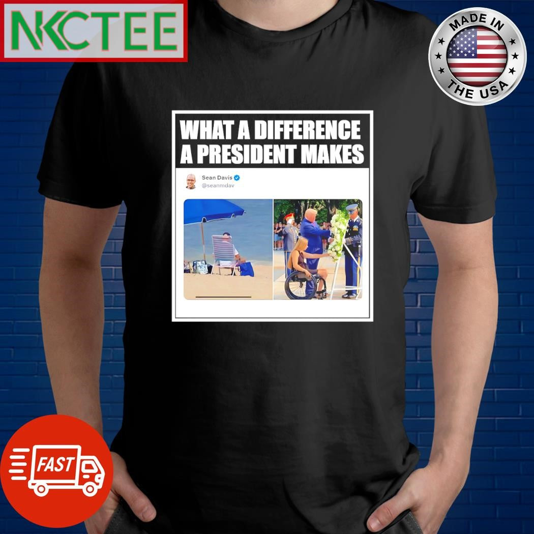 What a difference a president makes Joe Biden vs Donald Trump shirt Unisex T-shirt, Sweatshirt, Hoodie, Long Sleeve Tee - T-Shirt, Sweatshirt, Hoodie