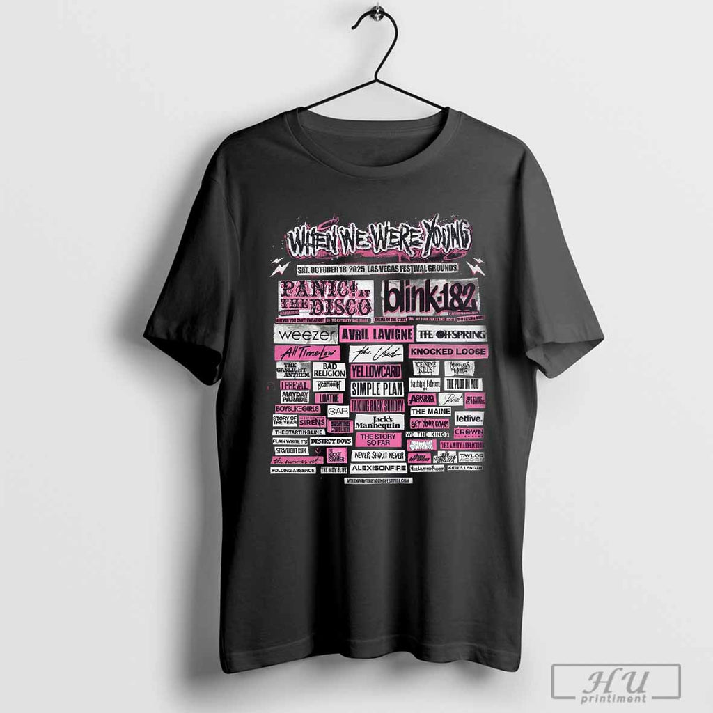 When We Were Young Festival 2025 At Las Vegas Festival Grounds On October 18 2025 Full Lineup Unisex - T-Shirt, Sweatshirt, Hoodie