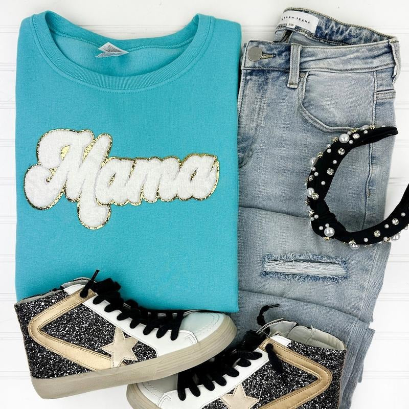 White Chenille Mama Patch T-Shirts, Hoodie, Sweatshirt - T-Shirt, Sweatshirt, Hoodie