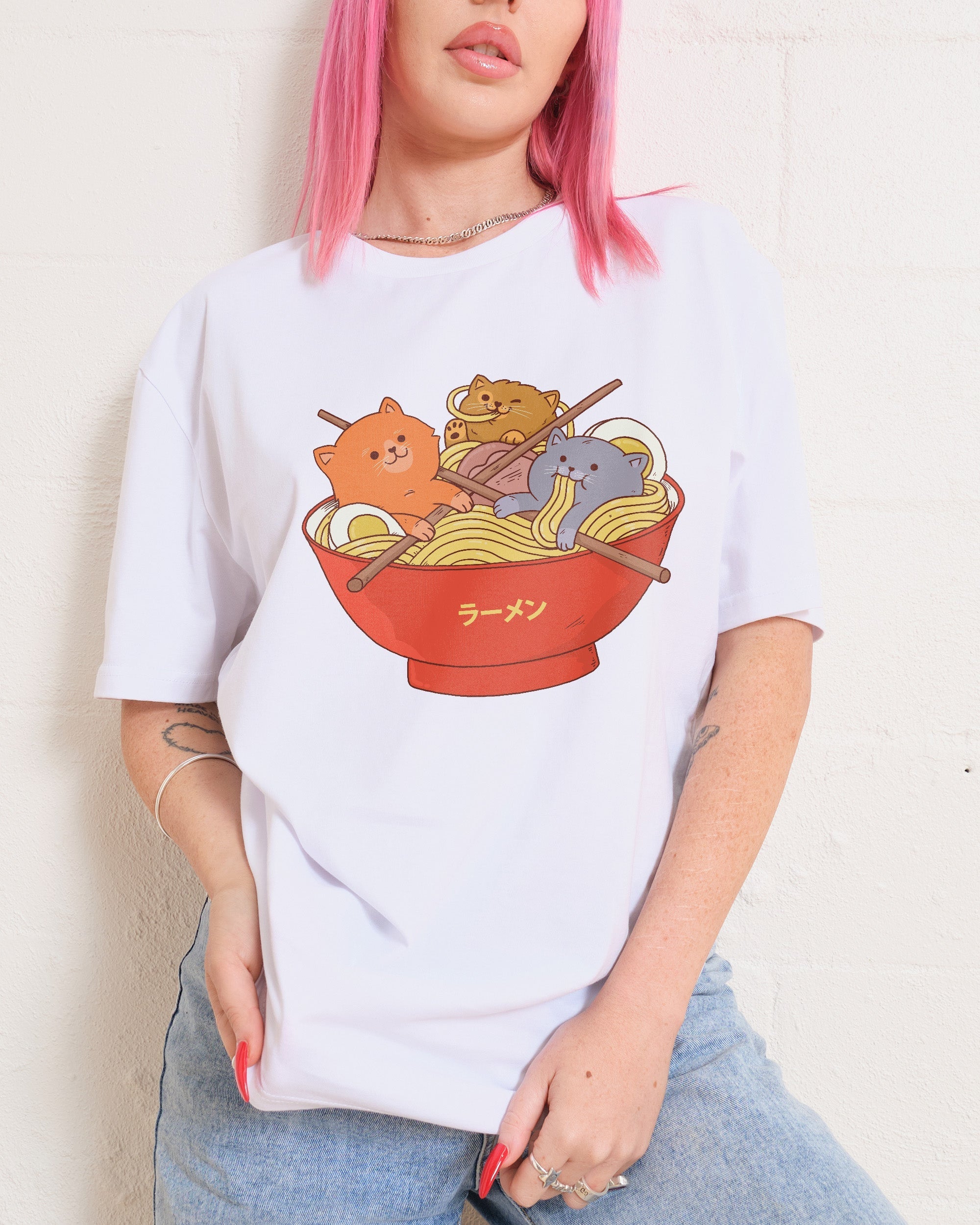 Ramen and Cats T-Shirt Unisex T-shirt, Sweatshirt, Hoodie, Long Sleeve Tee - T-Shirt, Sweatshirt, Hoodie