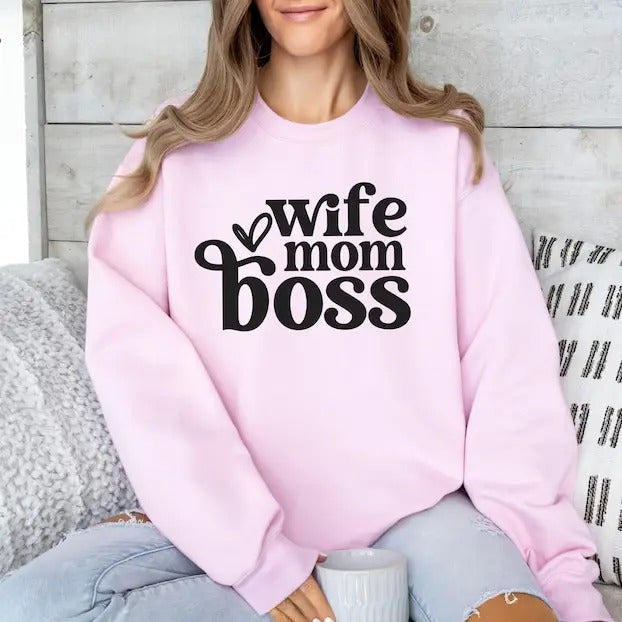Wife Mom Boss Shirt Wife Life Mom Boss Shirt Mom Mom Day'S Mom Shirt Wife Wife Sweatshirtstyle{N002}2 T-Shirts, Hoodie, Sweatshirt - T-Shirt, Sweatshirt, Hoodie