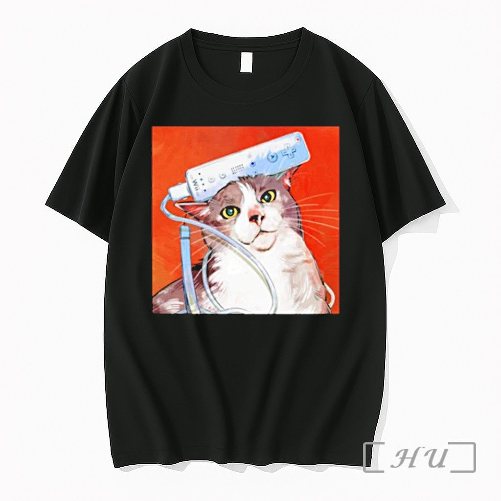 Wii Remote Cat Gamer Series Tshirts Sweater Hoodie Jpg Unisex T-shirt, Sweatshirt, Hoodie, Long Sleeve Tee - T-Shirt, Sweatshirt, Hoodie