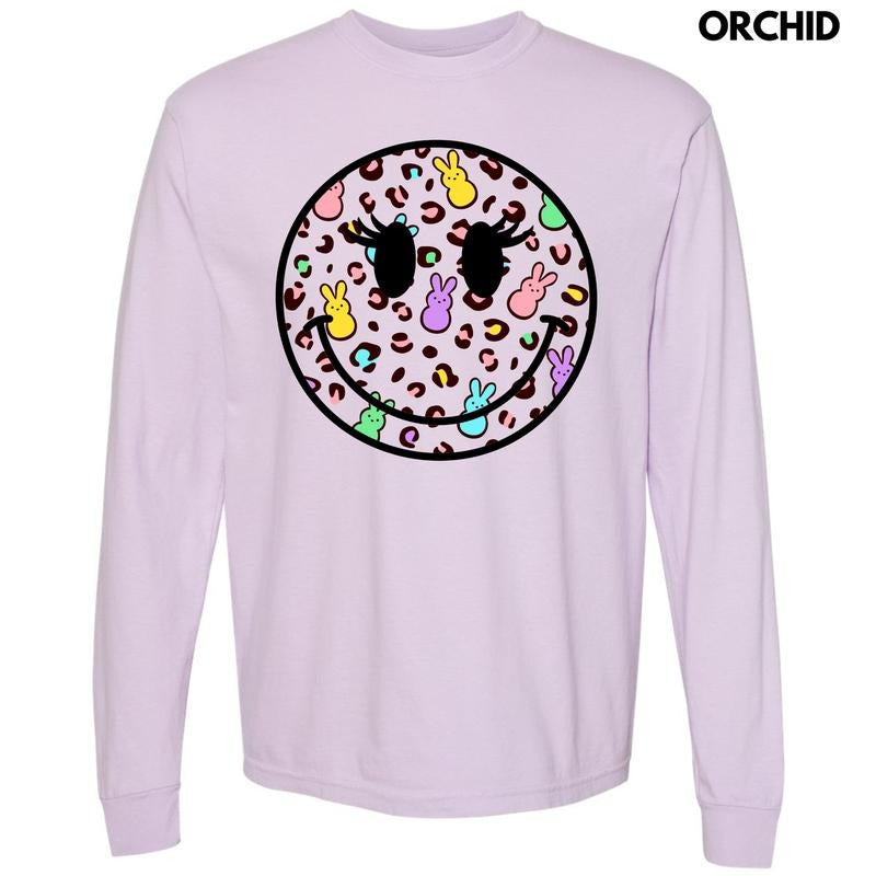 Wild Peeps Happy Face Long Sleeve Comfort Colors 'NLB' T-Shirts, Hoodie, Sweatshirt - T-Shirt, Sweatshirt, Hoodie