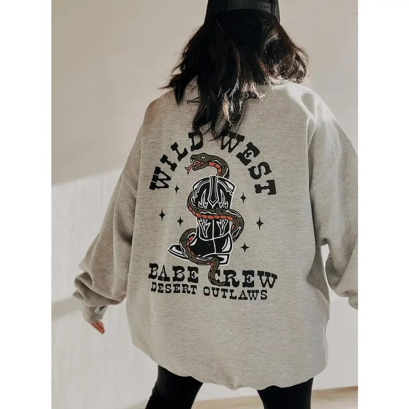 Wild West Babe Crew Western Cowgirl Feminist Girl Power Sweathirt T-Shirts, Hoodie, Sweatshirt - T-Shirt, Sweatshirt, Hoodie