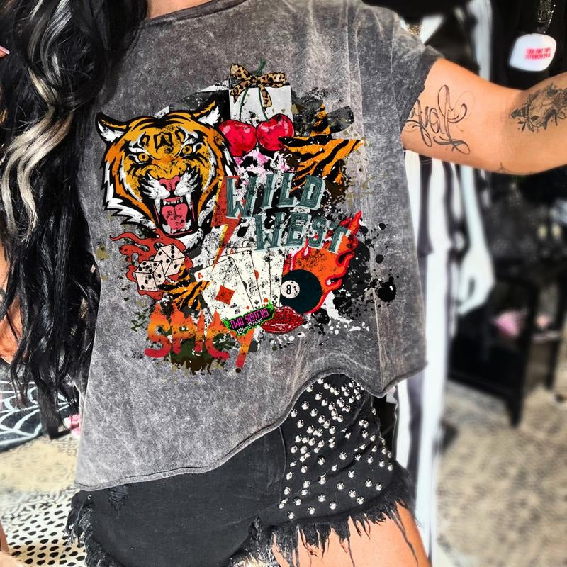 Wild West Collage Vintage Shirt Western Goth Comfortable Short Sleeve T-Shirts, Hoodie, Sweatshirt - T-Shirt, Sweatshirt, Hoodie