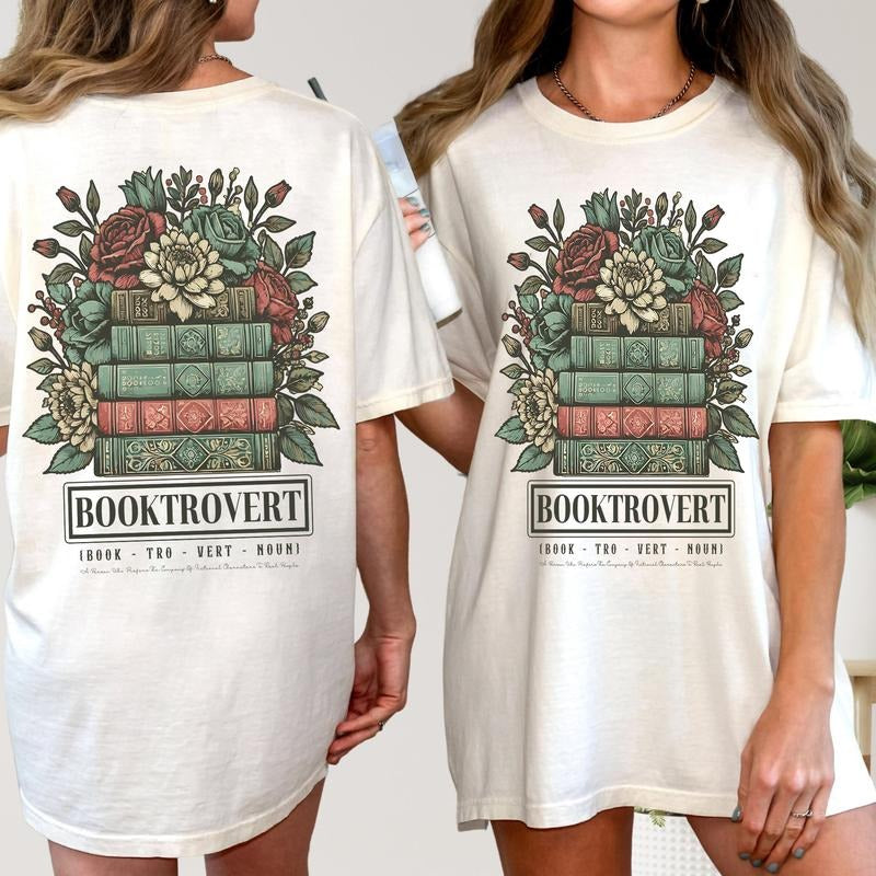 Wildflower Booktrovert Librarian Book Club Bookish Introvert Book Lover T-Shirts, Hoodie, Sweatshirt - T-Shirt, Sweatshirt, Hoodie