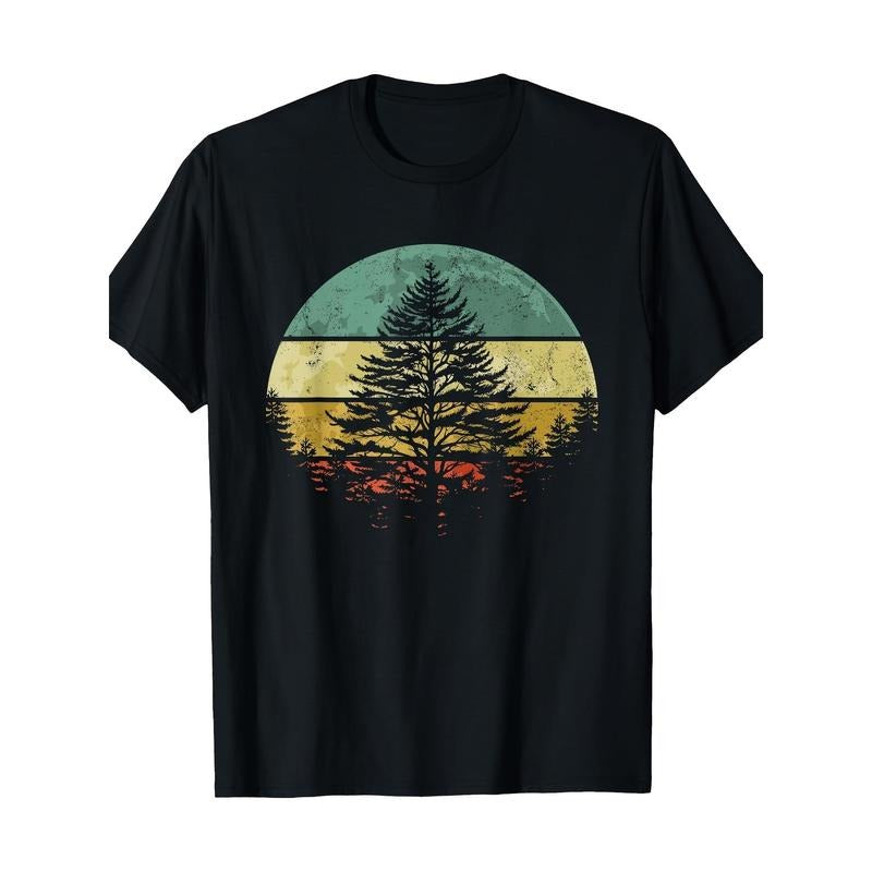 Wildlife Hiking Outdoor Camping Natural Trees Vintage Moon 100% Cotton Made USA T-Shirts, Hoodie, Sweatshirt - T-Shirt, Sweatshirt, Hoodie