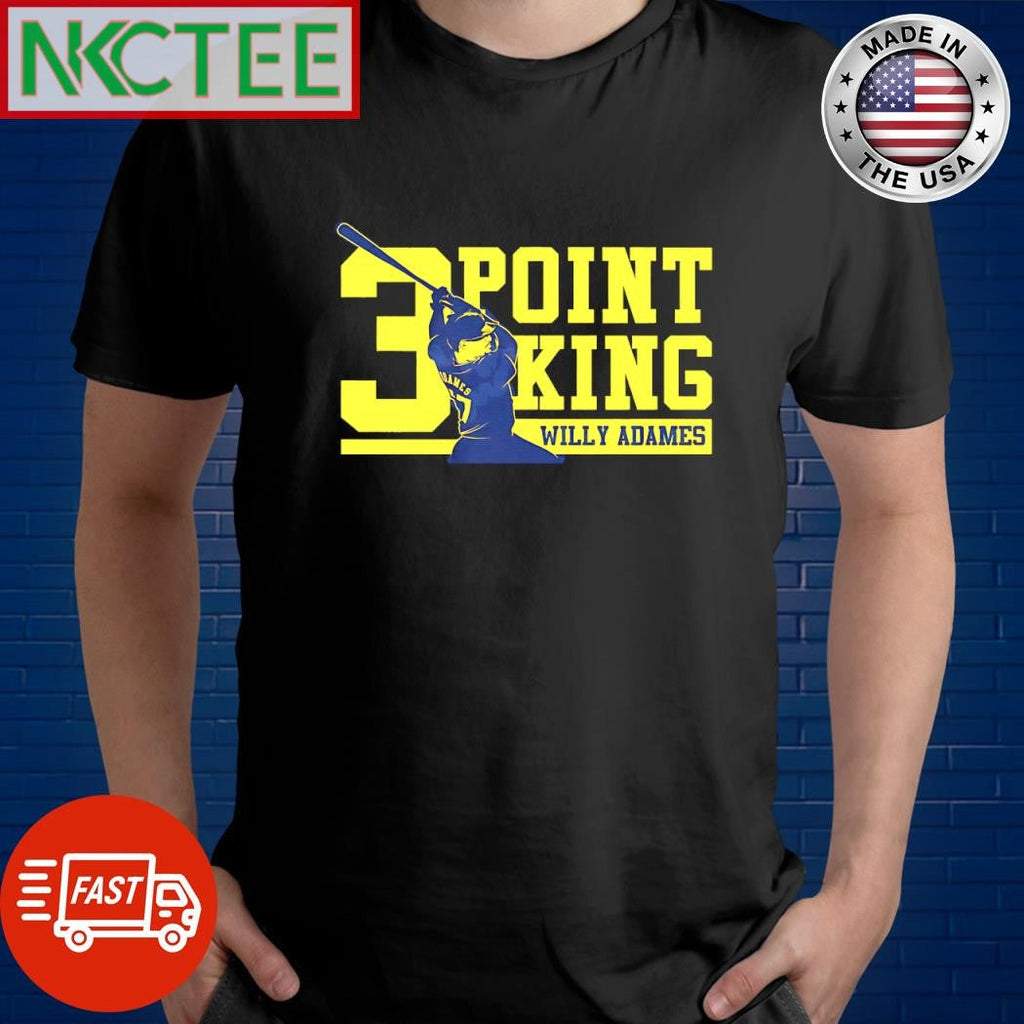 Willy Adames 3-Point King batting Milwaukee batting shirt Unisex T-shirt, Sweatshirt, Hoodie, Long Sleeve Tee - T-Shirt, Sweatshirt, Hoodie