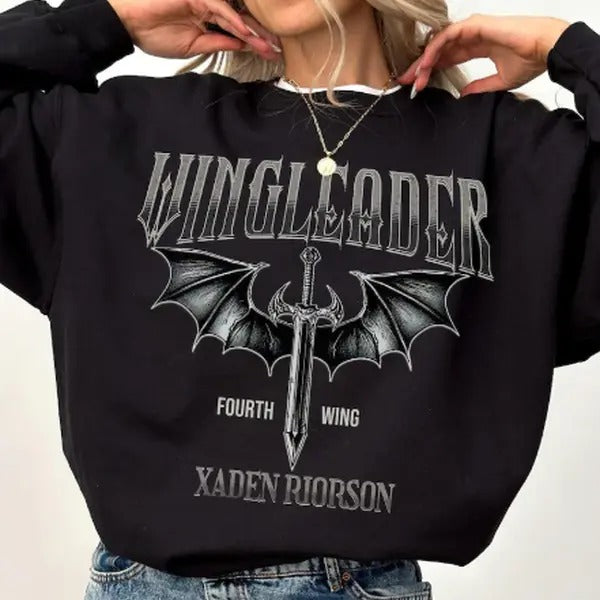 Wingleader Shirt Fourth Wing Xaden Riorson Wingleader Bookish Woman T-Shirts, Hoodie, Sweatshirt - T-Shirt, Sweatshirt, Hoodie