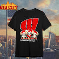 Wisconsin Badgers X Elephants Santa Hat Merry Christmas Shirt Unisex T-shirt, Sweatshirt, Hoodie, Long Sleeve Tee - T-Shirt, Sweatshirt, Hoodie
