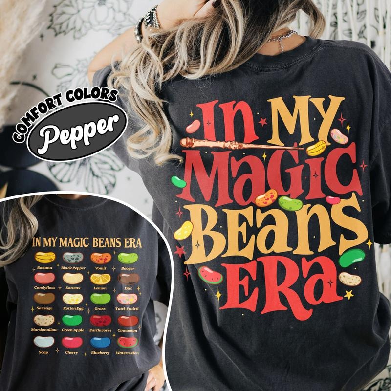 Wizard Candy Two Sided Comfort Colors Shirt My Magic Beans Era Bookish Shirt Friends T-Shirts, Hoodie, Sweatshirt - T-Shirt, Sweatshirt, Hoodie