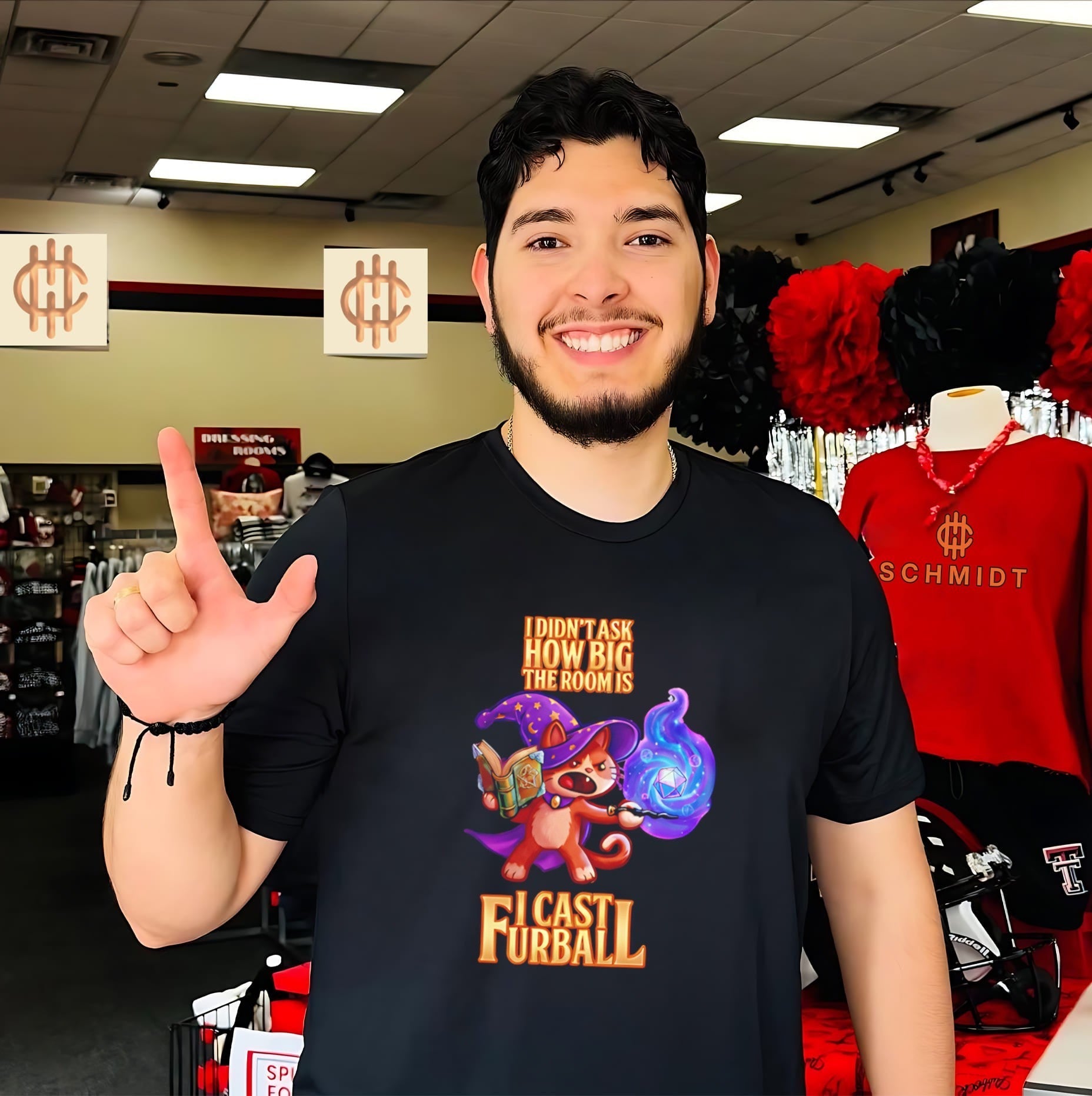 Wizard Cat I didnt ask how big the room is I Cast Furball RPG Gamer shirt Unisex T-shirt, Sweatshirt, Hoodie, Long Sleeve Tee - T-Shirt, Sweatshirt, Hoodie