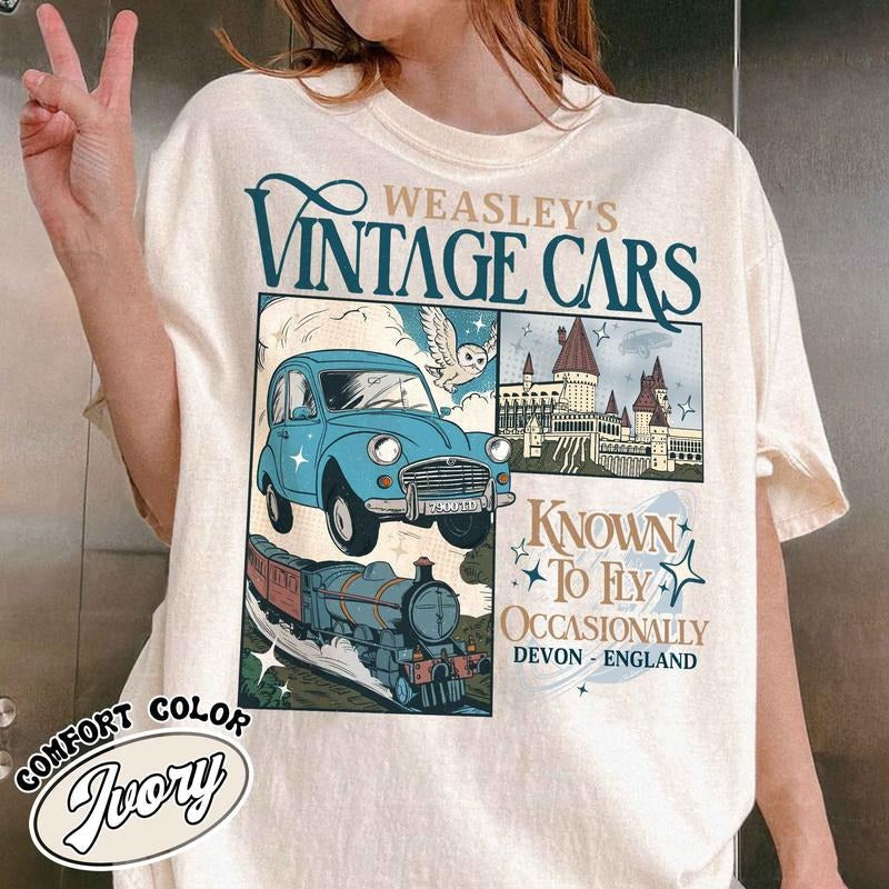 Wizard Flying Car Comfort Colors Shirt Wizard Flying Car Shirt HP Inspired Shirts HP Shirt Wizard School Fandom Comfort Colors Wizard School T-Shirts, Hoodie, Sweatshirt - T-Shirt, Sweatshirt, Hoodie