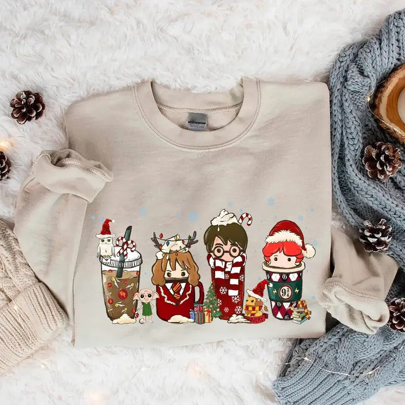 Wizard School Coffee Shirt Dark Academia Winter Wizard Bookish Shirt Book Lover T-Shirts, Hoodie, Sweatshirt - T-Shirt, Sweatshirt, Hoodie