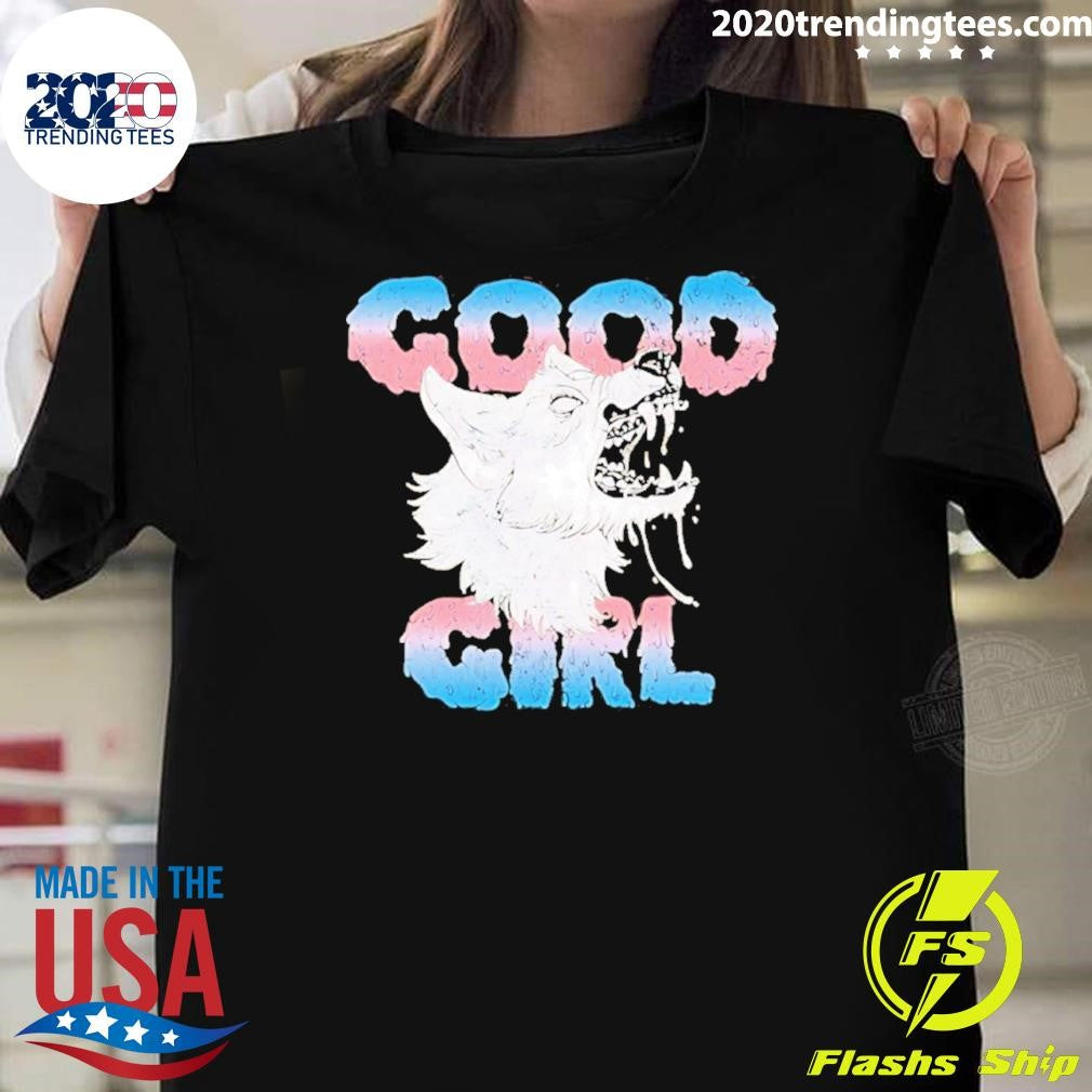 Wolf Good Girl Lgbt Pride Transparent Shirt Unisex T-shirt, Sweatshirt, Hoodie, Long Sleeve Tee - T-Shirt, Sweatshirt, Hoodie