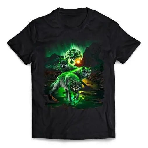 Wolf Hunting Valley Amidst Catastrophic Asteroid Impact Made USA T-Shirts, Hoodie, Sweatshirt - T-Shirt, Sweatshirt, Hoodie